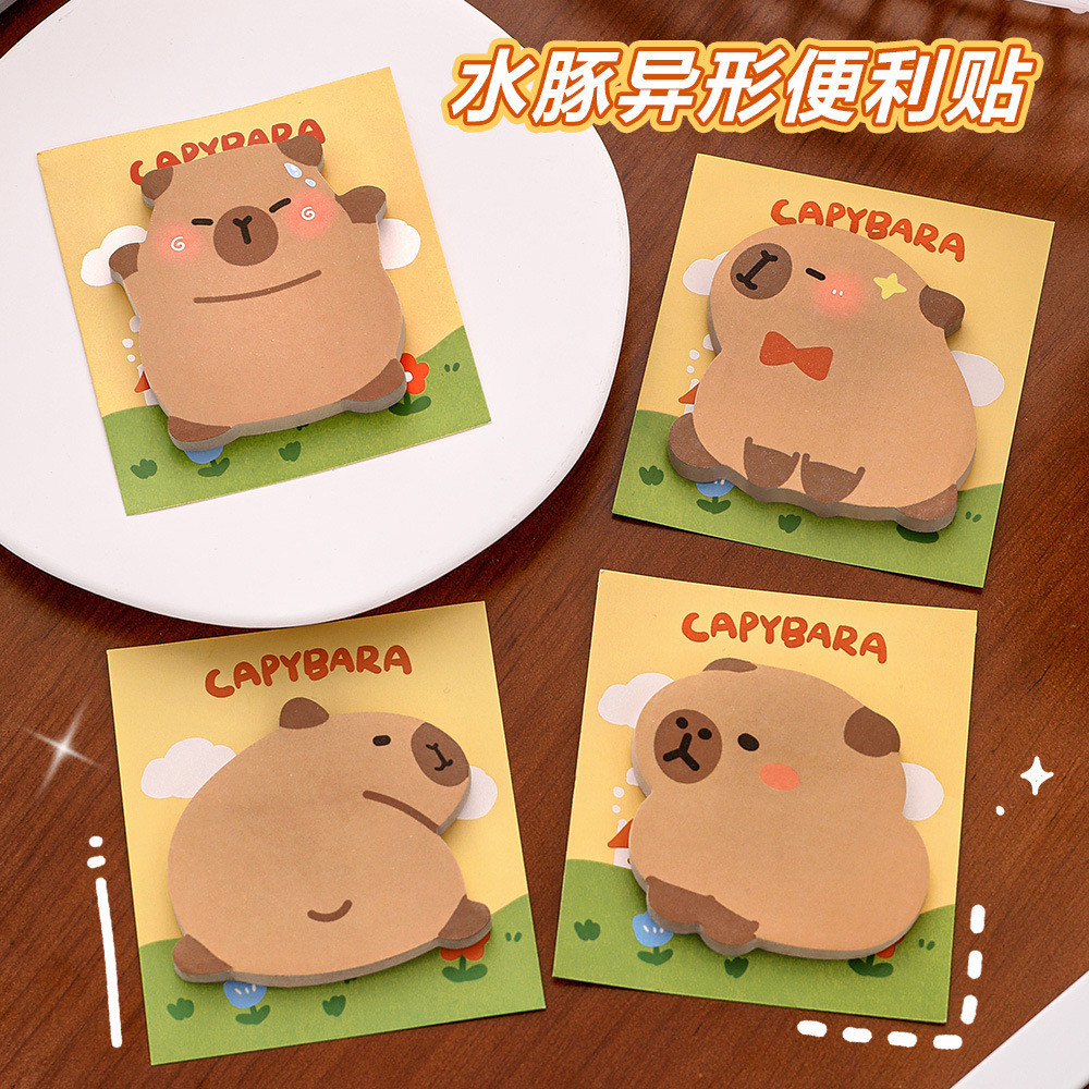 30 Folhas/pcs Cartoon Capybara Notas Especiais Pós-Em Forma Para Estudantes Fofas Autocolantes Livro Capibala De Mensagem N Vezes em Oferta na Shopee