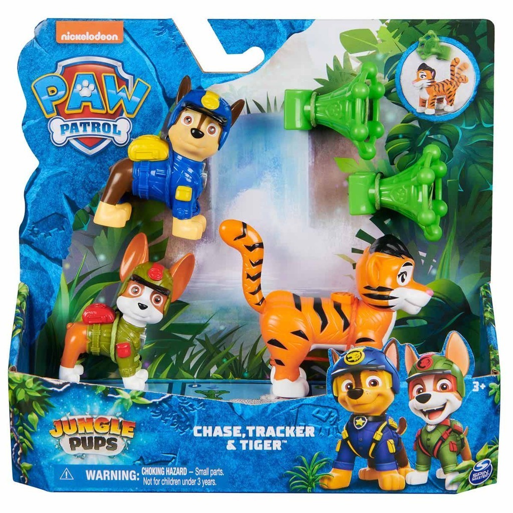3 Bonecos Chase, Tracker e Tigre - Patrulha Canina - Hobbies & Collections