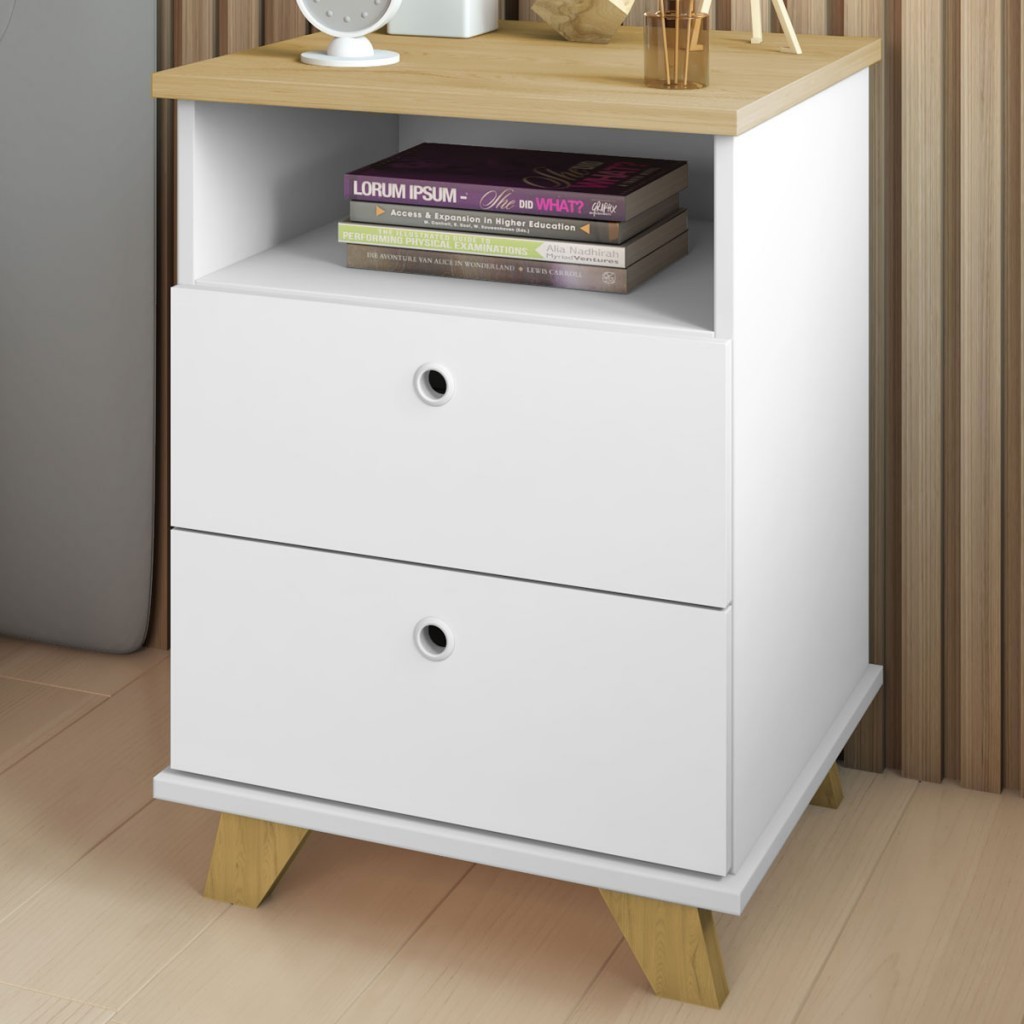 Gaveteiro Day 2 Gavetas Olmo/Branco em Oferta na Shopee