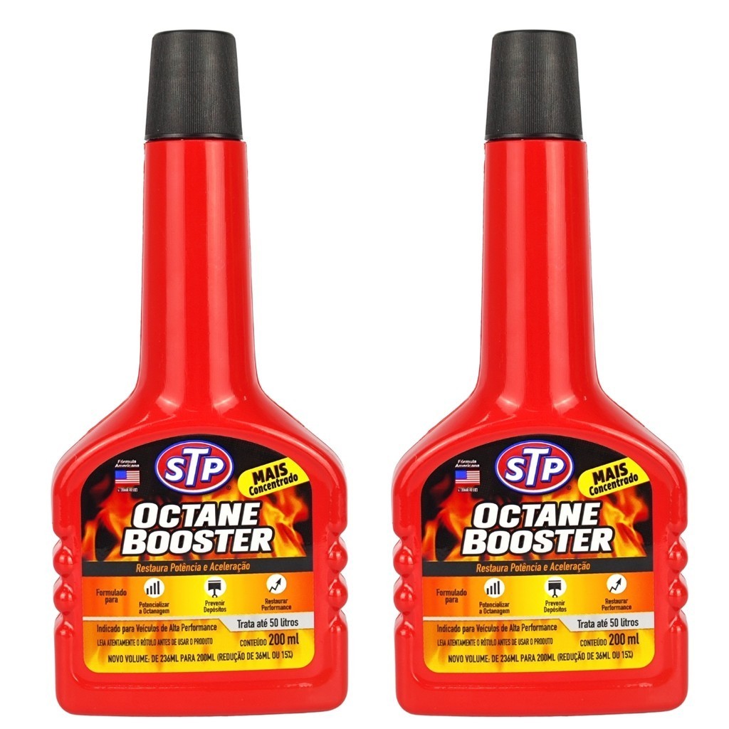 2 Aditivos Limpa Bico Injetor Octane Booster Stp 200ml em Oferta na Shopee
