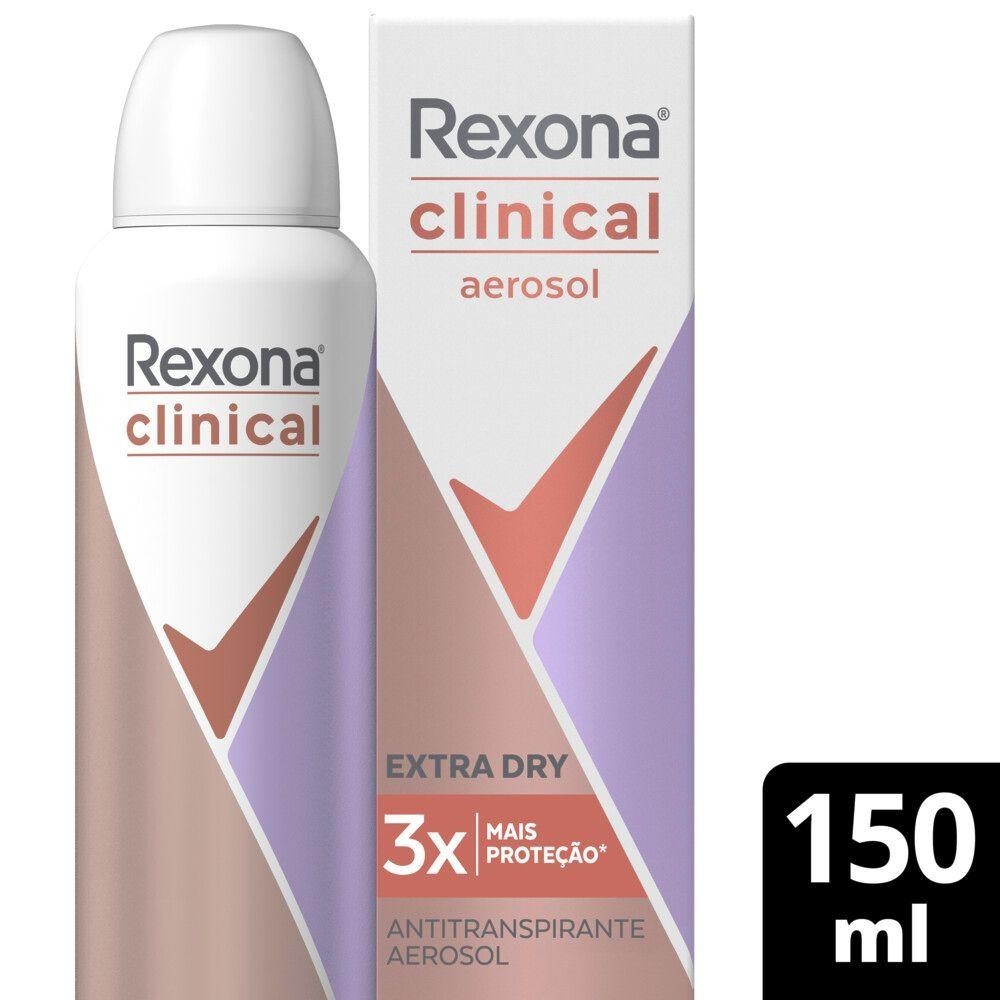 Desodorante Antitranspirante Rexona Clinical Extra Dry 150 ml em Oferta na Shopee