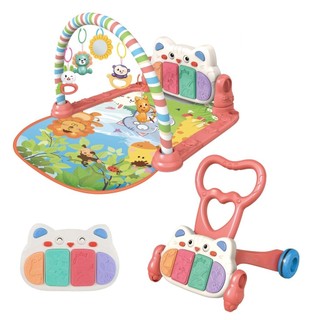 Tapete de Atividades Bebê Vira Andador Smile Rosa Maxi Baby em Oferta na Shopee