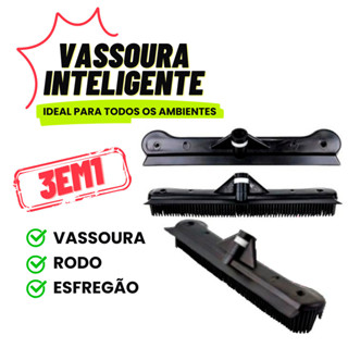 Vassoura Inteligente 3 em 1 Silicone Estático para Salão de Beleza e Barbearia