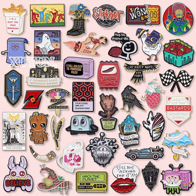 50 Estilos Desenho Animado Anime Broches Jogo De Filmes Periférico De Metal Crachás Esmalte Bonitos Alfinetes Mochilas Vestuário Acessórios Jóias , Presentes Para Amigos Atacado em Oferta na Shopee