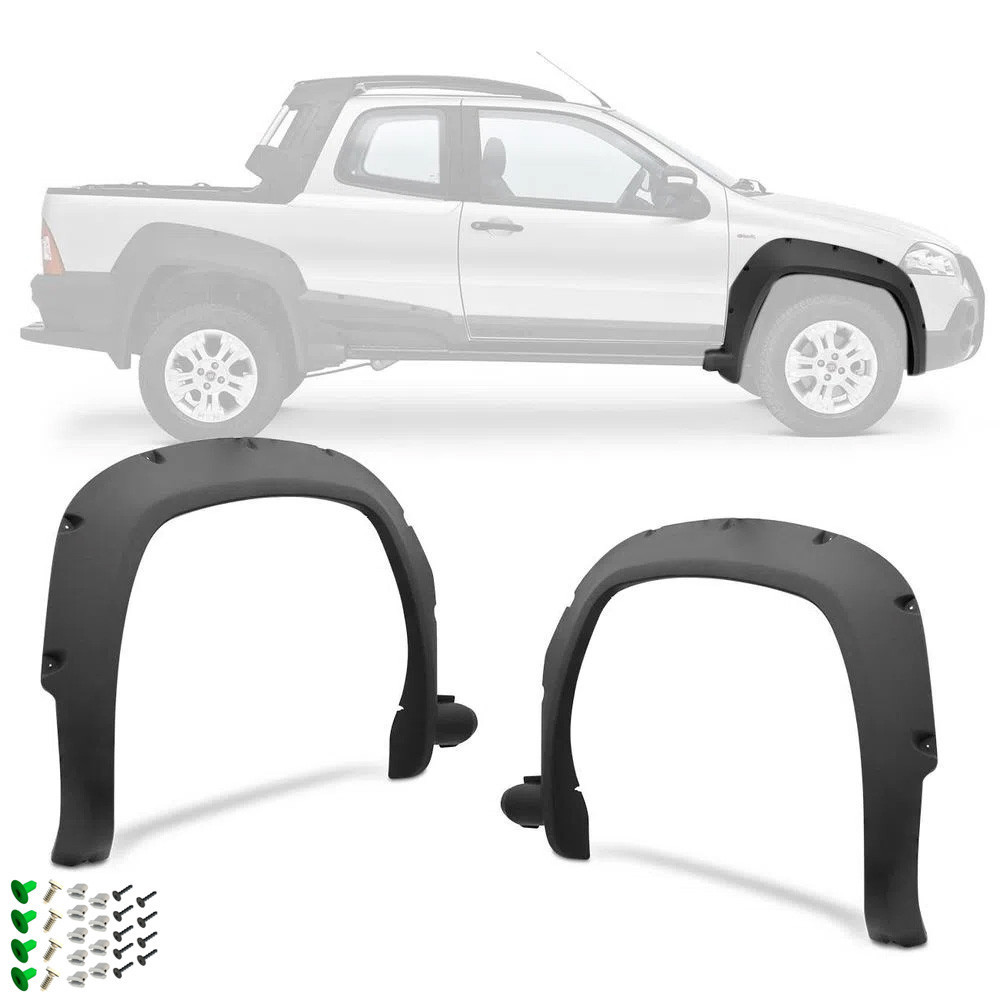 MOLDURA PARALAMA DIANTEIRO STRADA ADVENTURE LOCKER 09 A 13 CINZA TEXTURIZADO