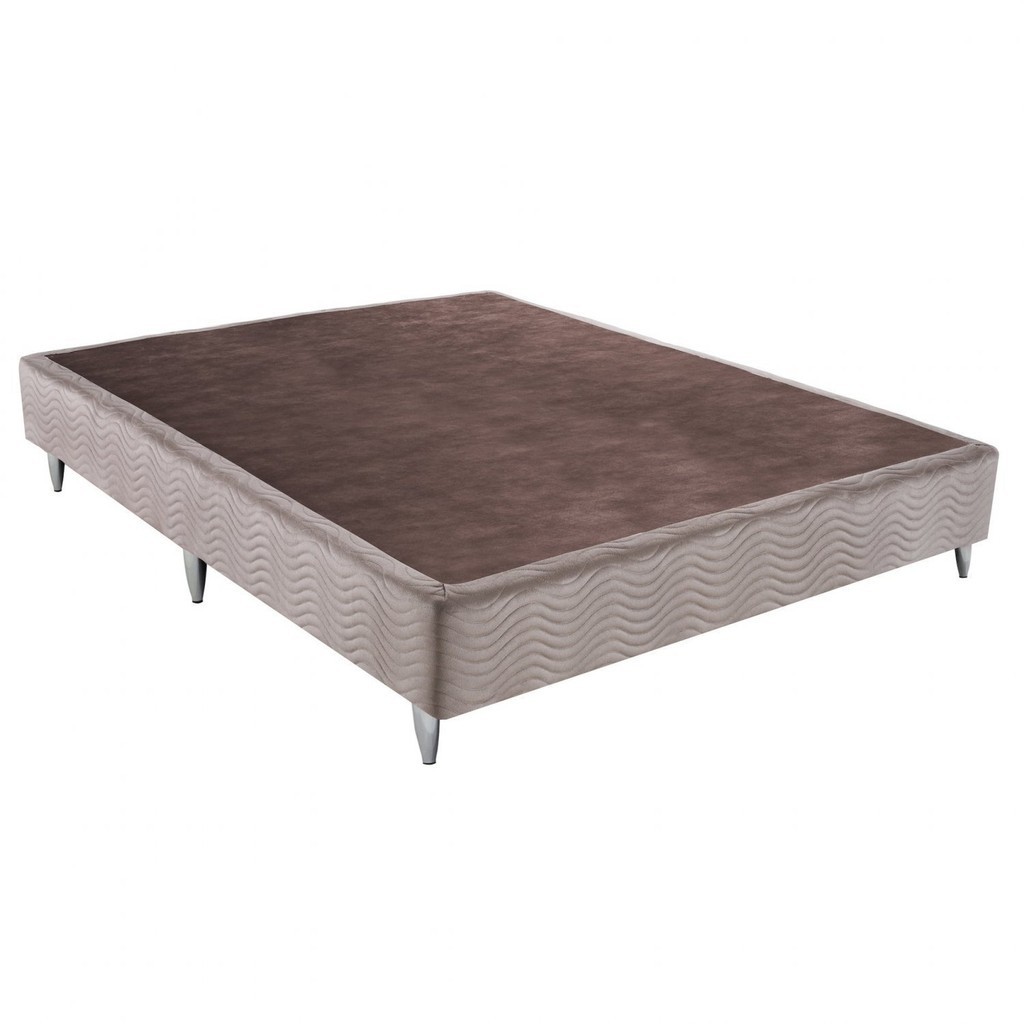 Base Sommier Camurça Casal 138x188x23cm Ortobom Bege