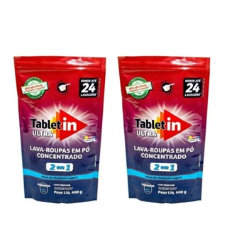 Kit Tabletin Ultra Lava-Roupas Em Pó Concentrado-600g em Oferta na Shopee