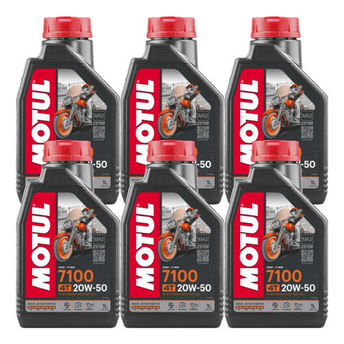 KIT MOTUL 7100 20W-50 4T 6 LITROS em Oferta na Shopee