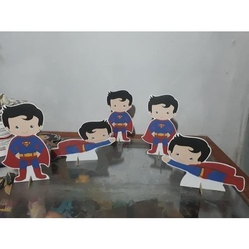 Super Man Cute  6  Display De Mesa Decoração De Festa