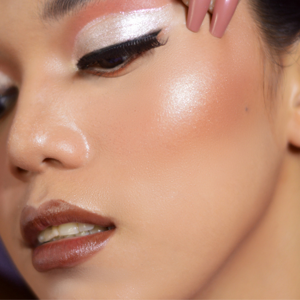 Blush Duo Obsidian 2 Em 1 Gemini Ruby Rose Textura Fina Compacto Cremoso Brilho Versátil · foto 2