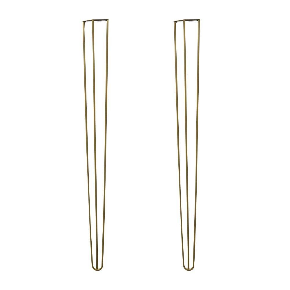 Kit 2 Pés de Metal 90 CM Hairpin Legs Aparador e Mesa de Canto Dourado G41 em Oferta na Shopee