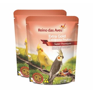 Kit 2un Racao Para Calopsita Extra Gold Frutas 400g em Oferta na Shopee