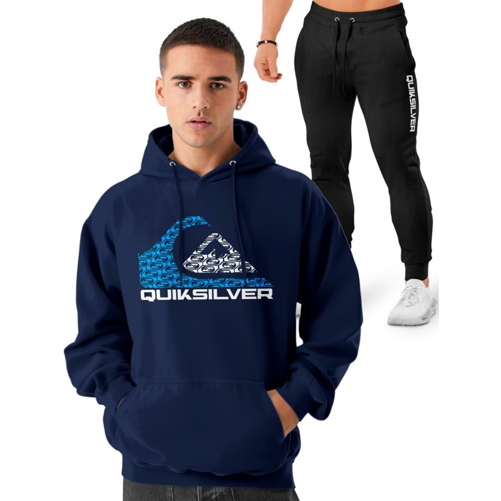 Kit Blusa + Calça QuikSilver Mini Logos e QuikSilver 100% Algodao BJ2