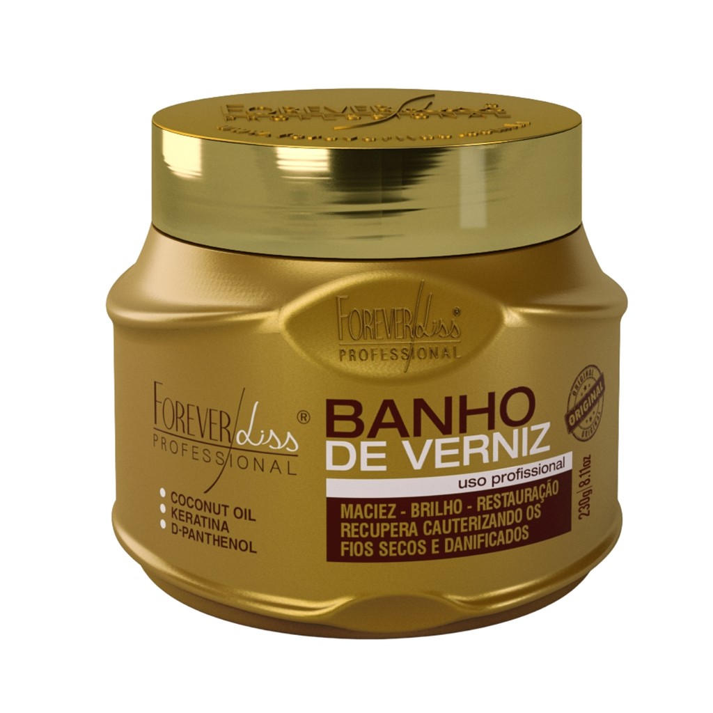 Máscara Banho Verniz Restauração Brilho Forever Liss 250g - Beauty
