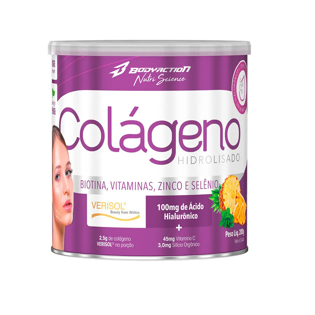 COLAGENO VERISOL ACIDO HIALURONICO BODY ACTION 200G em Oferta na Shopee
