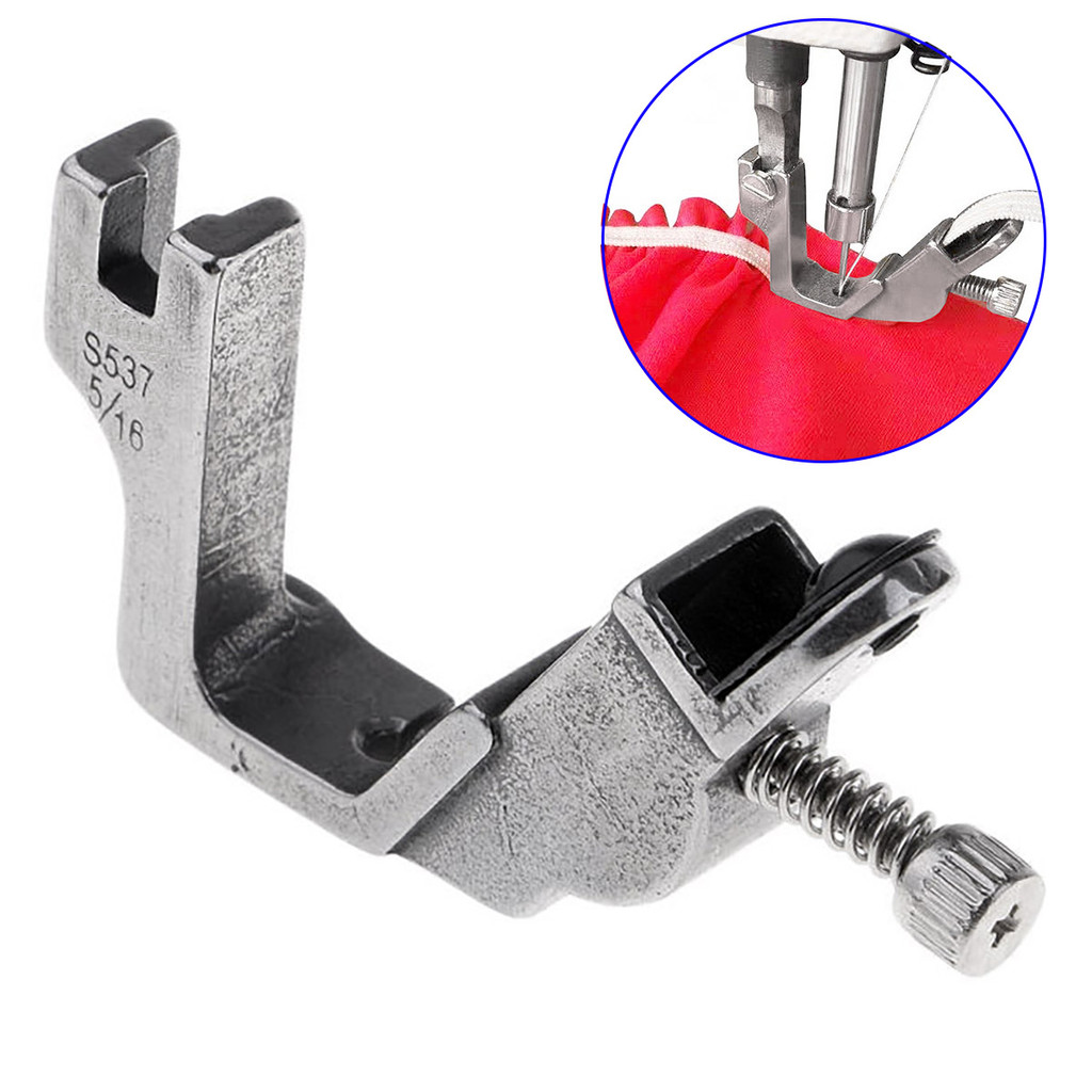 Calcador Pregar Passar Elástico 5/16 8mm Costura Reta Industrial Tensor