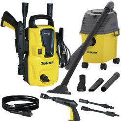 Kit Limpeza Home Pro Aspirador de Pó e Água Compact 10 + Lavadora Alta Pressão HLTK1 Tekna