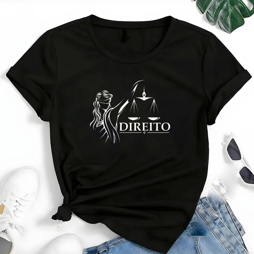 T-shirt Blusa Linda Direito Faculdade Camiseta Feminina Camisa em Oferta na Shopee