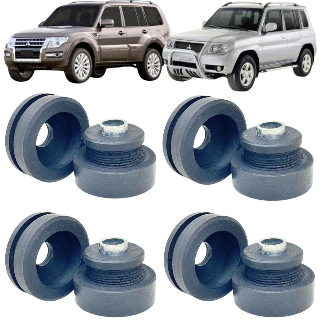 KIT 4 BUCHA COXIM CALÇO LATERAL DA TRAVESSA CÂMBIO PAJERO IO TR4 98 A 16 - PAJERO FULL 1995 A 2016