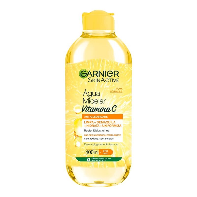 Água Micelar Garnier Skinactive Vitamina C Antioleosidade 400ml em Oferta na Shopee