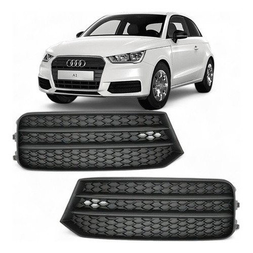 Par Moldura Grade Farol Milha Audi A1 2016 2017 2018 Sem Milha