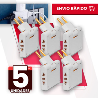 Adaptador Benjamin Articulado Deslocado 10A Resistente Bivolt universal 110v e 220v Anti-chamas em Oferta na Shopee
