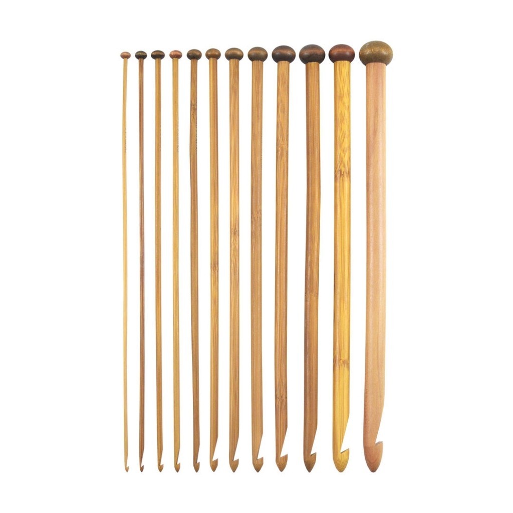 Agulha de Croche Tunisiana Circulo Bambu 351458 escolha entre 3mm a 8mm