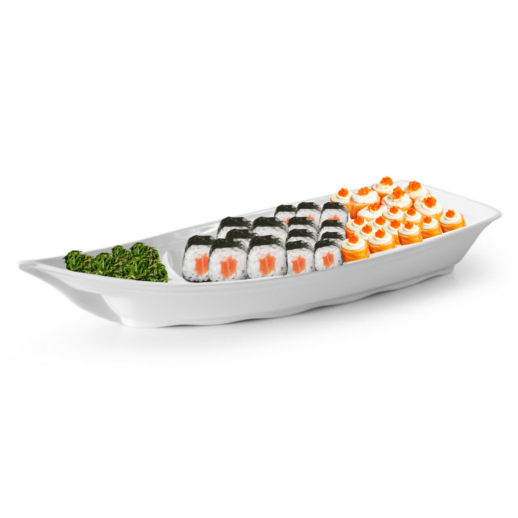 Barca Gigante para Sushi Sashimi 60 cm Melamina 100% Profissional Gourmet Mix em Oferta na Shopee