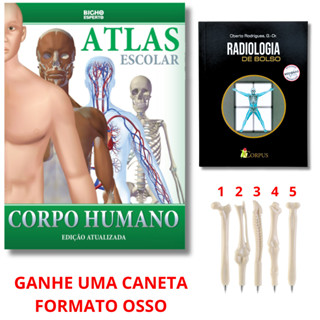Radiologia Técnicas Básicas + Atlas Escolar + Caneta em Oferta na Shopee