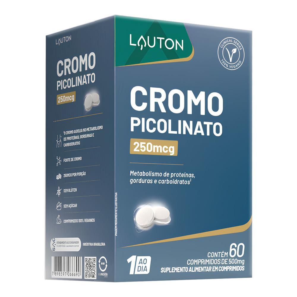 CROMO PICOLINATO 250MCG COM 60 COMPRIMIDOS em Oferta na Shopee