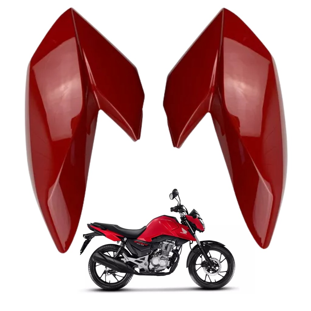 Asa Aba Lateral Aleta Tanque Honda Cg Fan 160 Vermelho Maceio 2016 2019 2021 PARAMOTOS HONDA