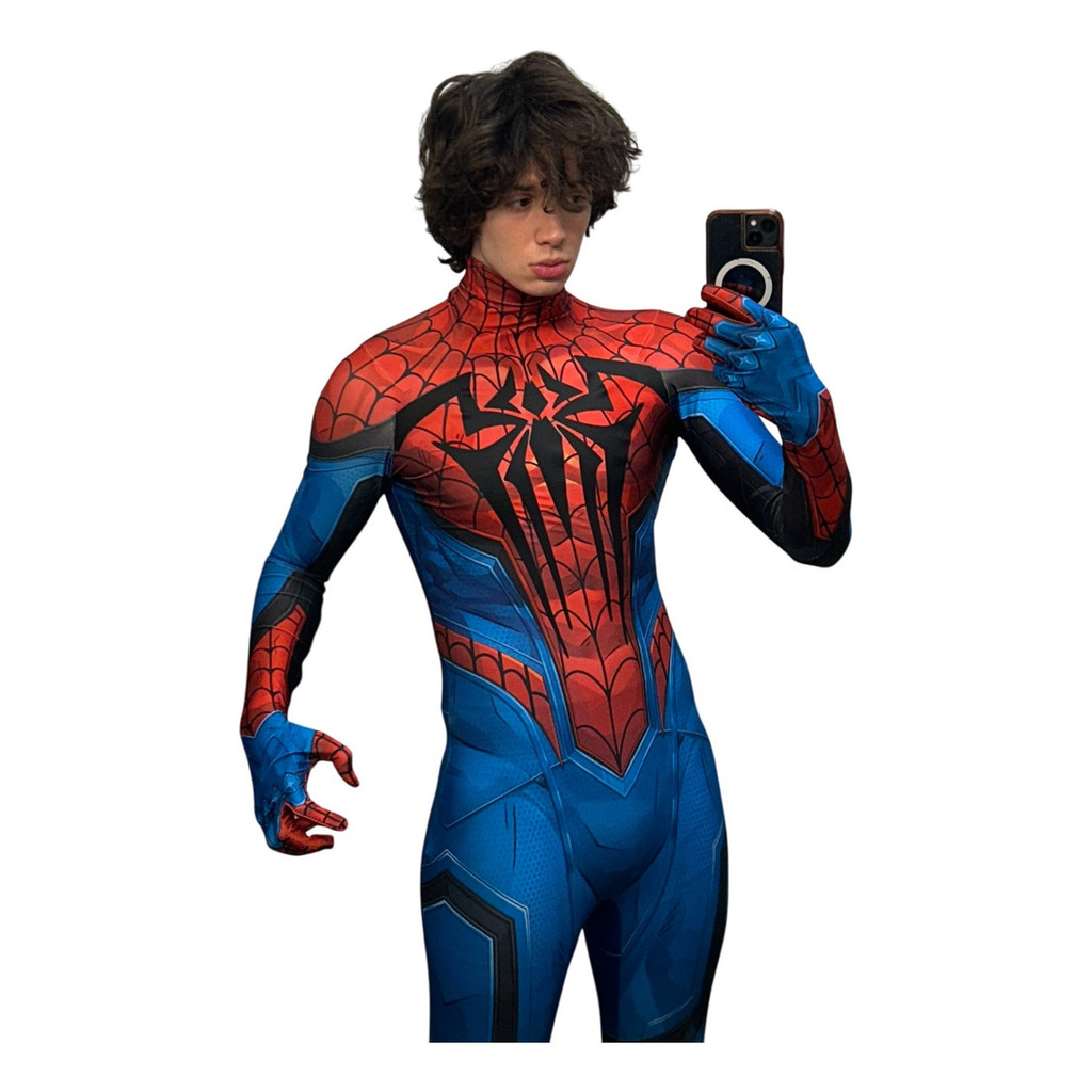 Fantasia Homem Aranha Marvel Rivals Jogo Traje Cosplay Lente