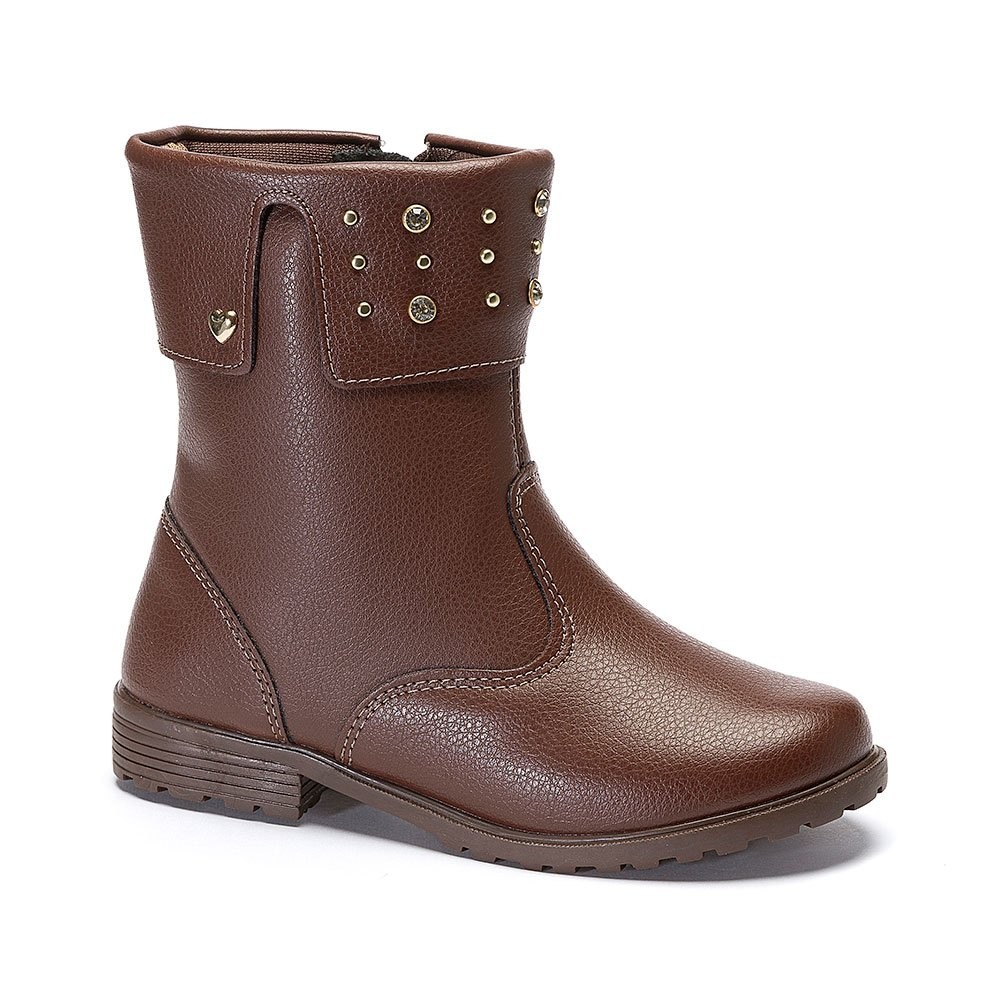 Bota Feminina Cano Médio Colarinho com Rebites Pequito em Oferta na Shopee