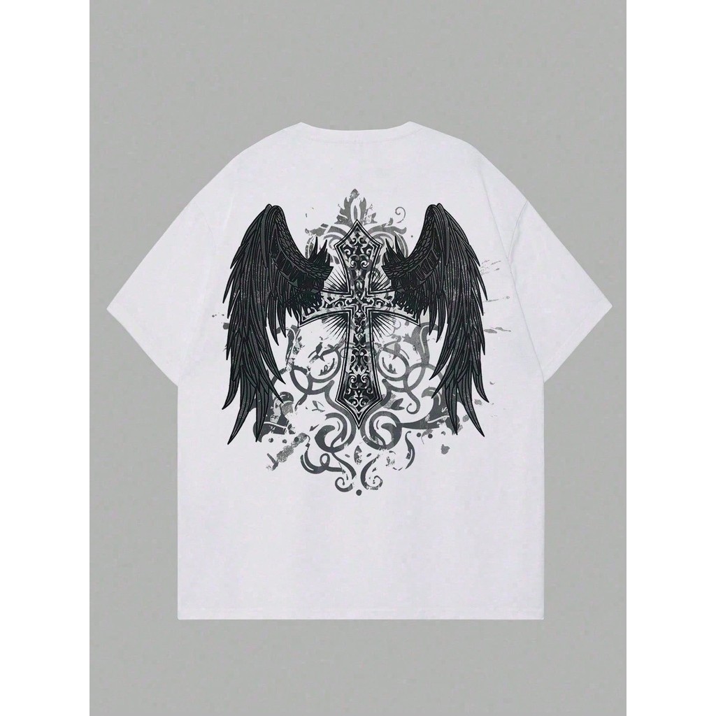 Camiseta Cruz Asas Streetwear Unissex Masculino Feminino 100% Algodão Top Premium Streetwear Lançamento Varias Cores!!
