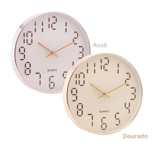 Relógio de Parede em Plástico Quartz 30,5cm x 4,3cm - Lyor em Oferta na Shopee