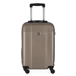 Mala de Bordo ABS para Viagem Ika Continental Cadeado Embutido Rodas Giro 360º Champagne
