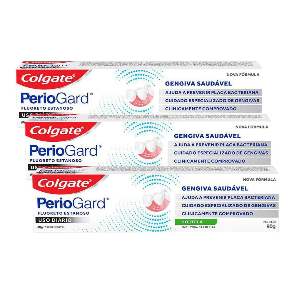 Kit Creme Dental Colgate PerioGard 90g com 3 unidades em Oferta na Shopee