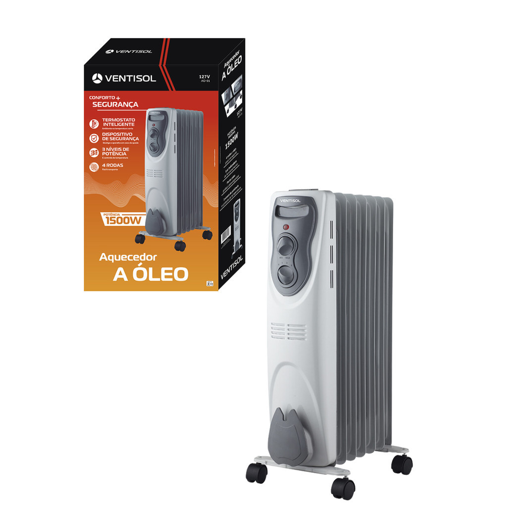 Aquecedor Elétrico Óleo AO Branco/cinza 220v Ventisol