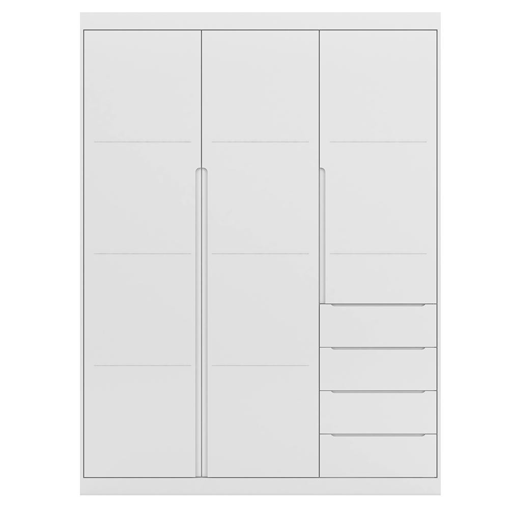 Guarda Roupa Infantil 3 Portas 4 Gavetas Lua P04 Branco - Mpozenato em Oferta na Shopee