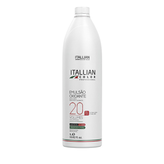 Água Oxigenada Emulsão Oxidante Itallian Color Profissional 20 Volumes 1L