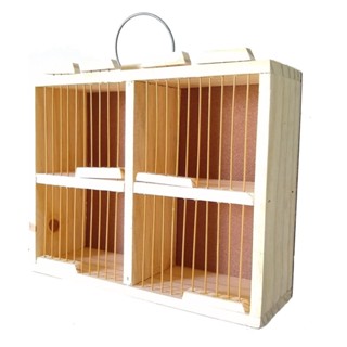 Transporte Pássaros Pequeno Porte Madeira 4 Divisões PADRAO em Oferta na Shopee