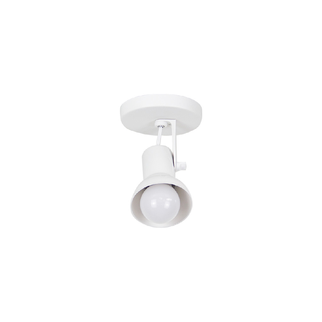 Luminaria de Teto Spot Sobrepor 1 Lâmpada Direcionável Branco