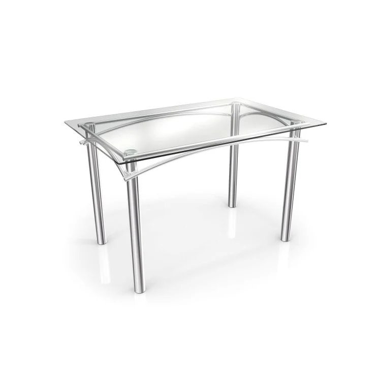 Mesa com Tampo de Vidro Retangular 120x80cm Loire Crome em Oferta na Shopee