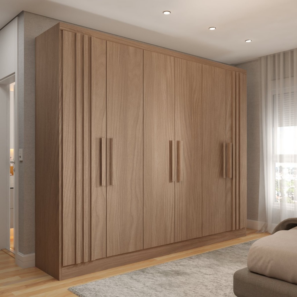 Guarda-Roupa Casal Hungria 6 Portas 3 Gavetas - Home & Living