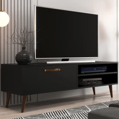 Rack para TV Até 43 Polegadas Miami 1 Porta 1 Prateleira Branco