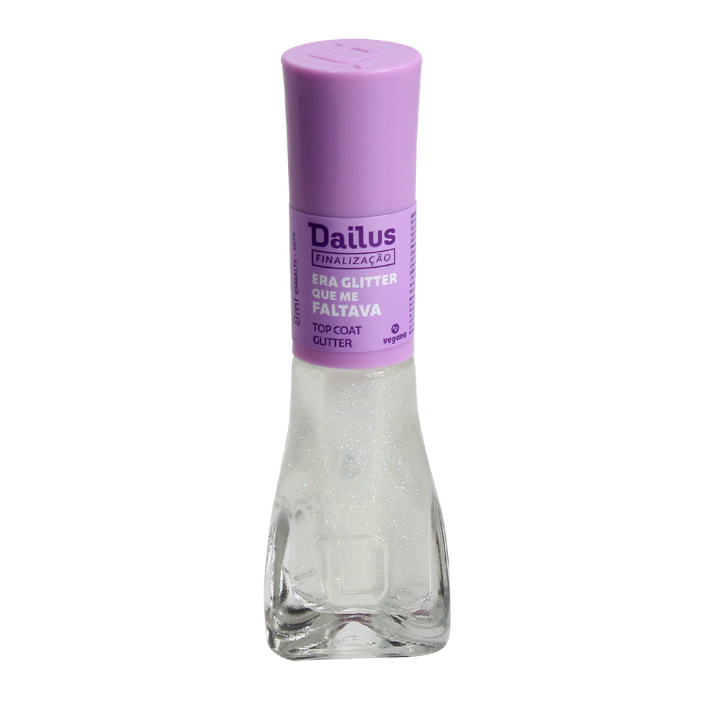 Esmalte Top Coat Glitter - Era Glitter Que Me Faltava - DAILUS