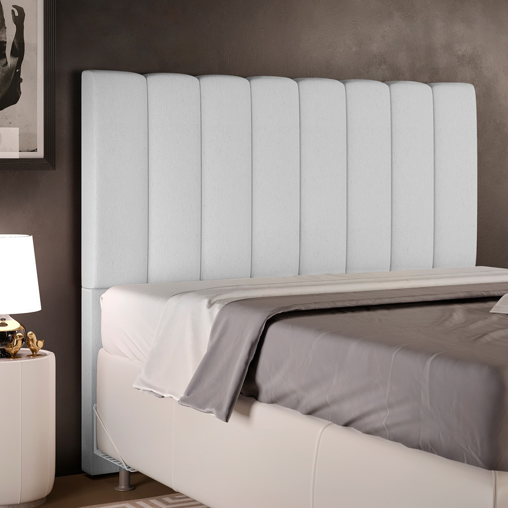 Cabeceira Cama Box Casal 140 cm Dália W01 Linho Cinza - Lyam Decor em Oferta na Shopee