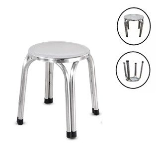 Banqueta em Aço Inox Banco Mocho pra Hospital Clinicas 30cm em Oferta na Shopee