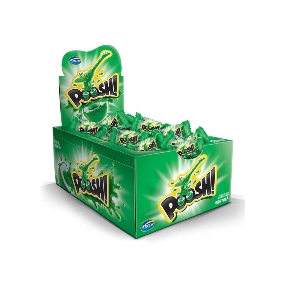 Chiclete Recheado Poosh Hortelã Arcor 200g