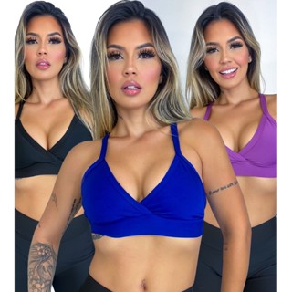 Top Fitness Com Forro Reforçado Treino Academia Preto Azul Branco Vermelho Amarelo Rosa Verde em Oferta na Shopee